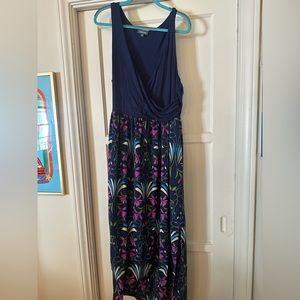 Blue floral maxi dress